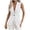 White, variant on MIASHUI Women's Fashion Solid Color Button Sleeveless Cardigan Jacket Crew Neck Lightweight Summer Coat Purple,S