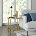 thumbnail image 2 of Evelyn&Zoe Sivil 20" Wide Round Side Table, Brass, 2 of 5
