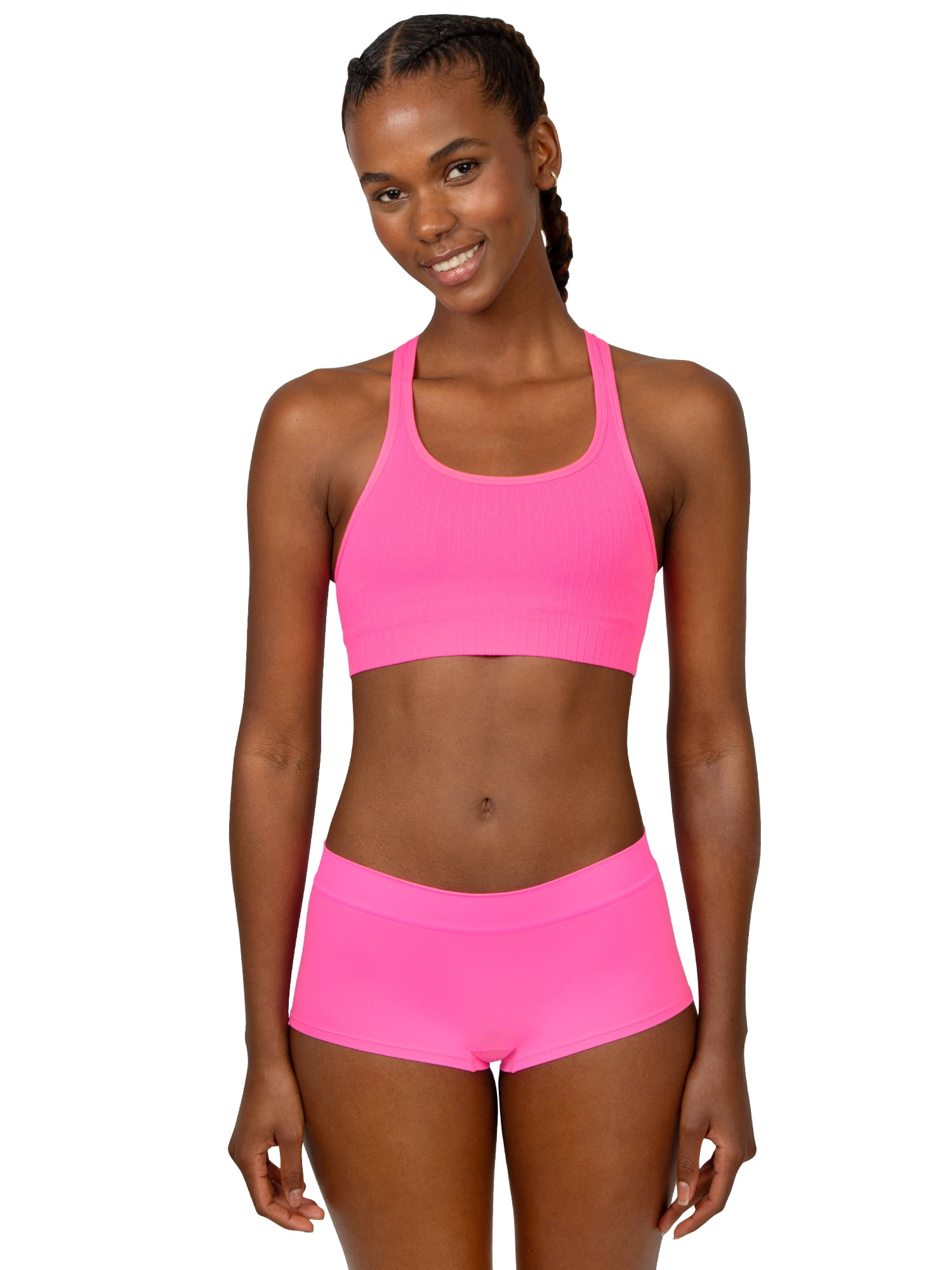 Fresh by Fruit of the Loom Juniors So Sporty Seamless Racerback Crop Top, Style FR137W, Sizes XS to 3XL
