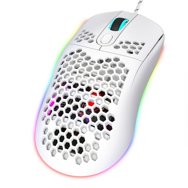 Wired Gaming Mouse, 8000 DPI Wired Optical Gamer Mouse with RGB Backlight, 6 Programming Buttons, Macro Editing Mouse for Laptap PC