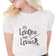thumbnail image 4 of Camisetas de moda para mujer, camiseta divertida de plumas, playeras informales blancas con estampado de letras "it's LeviOsa not LeviosA", 4 of 4