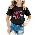 thumbnail image 4 of LUOGENLI Girls T Shirts Valentine's Day Size 7-8 Dressy Kids New Year 2025 Printed Short Sleeve T Shirt Tops Casual St. Patrick's Day T Shirts for Girls 10-12 Black 12-13 Years, 4 of 4
