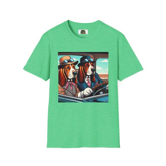 Mr and Mrs Basset Hounds Unisex Softstyle T-Shirt
