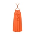thumbnail image 6 of Warop Women's Backless Halter Neck Maxi Dress Sleeveless Tie Flowy Beach Vacation Dress Summer Trendy Solid Color Clothes, 6 of 9