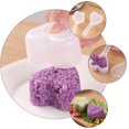 thumbnail image 2 of EeaseMX 1 juego de 2 moldes para sushi con forma de flor de ciruelo en forma de corazón, utensilios para comida de bebé (transparentes), 2 of 7