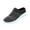 Black, variant on Women's Backless Mule Sneakers Slip On Breathable Fly Knit Mesh Walking Slide Comfort Casual Trainers Black 6