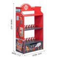 thumbnail image 4 of Teamson Kids Fire Fighters Kids Wooden Bookcase w/ Storage Children Book Shelf, 4 of 7