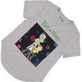 thumbnail image 6 of RICK AND MORTY Ladies Shirt - Ladies Classic Clothing - Rick Sanchez, Morty Smith, Summer, Jerry and Squanchy Curved Hem Tee Heather Grey, 3X-Large, 6 of 7