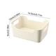thumbnail image 3 of Caja De Almacenamiento De Plástico Caja de almacenamiento de plástico beige de 24 x 18 x 10,5 cm Rkxzt, 3 of 8