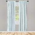 thumbnail image 4 of Ambesonne Hamsa Window Curtains, Cartoon Hand Eye, Each 28" W x 95" L, Dark Blue and Blue, 4 of 4
