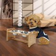 thumbnail image 6 of YY FOREYY Adjustable Raised Pet Stand for Cats and Dogs with 4 Bowls, Bamboo Elevated Dog Cat Food and Water Bowls Stand Feeder with 4 Stainless Steel Bowls and Anti Slip Feet(S), 6 of 6