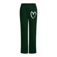 thumbnail image 4 of Endives Women's Sweatpants Heart Printed Fleece Lined Casual Sports Loose Plush Pants Straight Leg Pants, 4 of 4