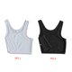thumbnail image 4 of Minnieouse Chaleco femenino de tejido de punto, chalecos de Color sólido, camiseta sin mangas para el pecho, camisetas transpirables para hacer ejercicio, Prendas para la parte del cuerpo Negro METRO Minnieouse FS11407-06, 4 of 6