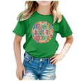 thumbnail image 1 of WEAIXIMIUNG Vêtements pour Enfants 9-10 Filles Mignons Enfants Saison de Rentrée Imprimé Graphique Col Rond Manches Courtes T-Shirt Décontracté d'Été, 1 of 4