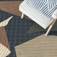 thumbnail image 7 of Teppich Homes Charcoal Geometric Area Rug 10x14 - Wool Tufted Carpet for Living Room And Hallway, 7 of 7