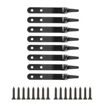 UNOMOR 8Set Pot Rack Hooks Iron Wall Mounting Hooks Black for Kitchen Use