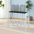 thumbnail image 6 of TTETTZ Badminton Racket Storage Rack Stable Multipurpose Tennis Racket Display Rack White, 6 of 9