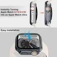 thumbnail image 4 of WWS-3Pcs Screen Protector for Apple Watch Case 45mm 44mm 40mm 41mm,Ultra Style Hard Case+Tempered Glass Screen Protector,Rugged iwatch Bumper Cover for Apple Watch Series 8 Cases 7 SE 6 5 4, 4 of 4