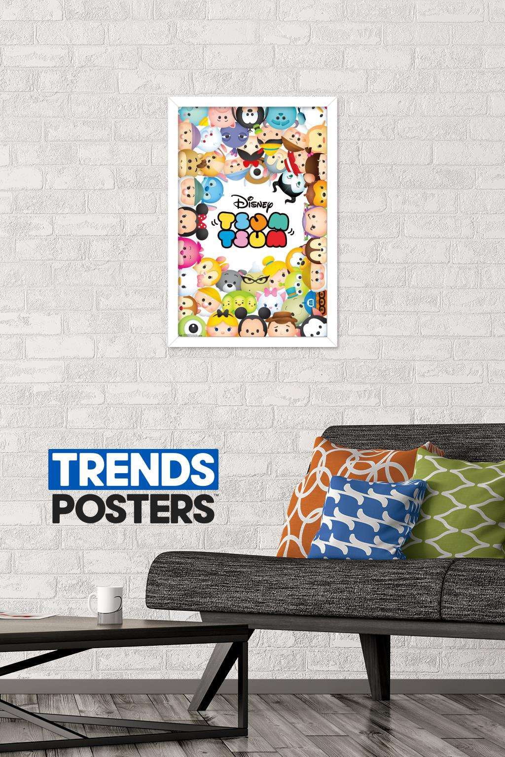 Disney Tsum Tsum Wall Poster, 14.725" x 22.375", Framed