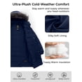 thumbnail image 3 of Wantdo Women's Plus Size Jacket Padded Winter Coat Waterproof Winter Jacket Quilted Parka Navy 2XL, 3 of 7