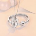 thumbnail image 4 of Cerradura Pulsera y llave Collar Brazalete Colgante Acero de titanio Juego de joyas para amantes Irfora Pulsera, 4 of 7