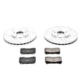 thumbnail image 2 of Power Stop Brake Kit K107 1-Click Brake Kit; Carbon Fiber Ceramic Brake Pads; 12.6 Inch Silver Zinc Plated Cross-Drilled And Slotted Rotor; With Rotor/Brake Pad/Hardware, 2 of 9