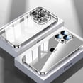 thumbnail image 2 of Funda de teléfono transparente con revestimiento de lujo para iPhone 16, 15, 14, 13, 12, 11 Pro Max, 16, 15 Plus, Mini, XS, XR, X, cubierta protectora de película para lente, 2 of 5
