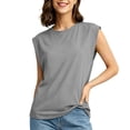 thumbnail image 5 of Axiiglly Plus Size Blouses for Women, Short Sleeves Solid Color Crew Neck Lightweight Summer Outdoor Tops, S-3XL, 5 of 10