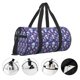 thumbnail image 3 of Fotbe Skull Purple Flower Bolsa Deportiva de Lona Plegable con Estampado, Bolsa de Gimnasio con Bolsillo Seco/Húmedo, Bolsa de Viaje Ultraligera de Gran Capacidad, 3 of 6