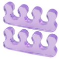 thumbnail image 1 of 2PCS/1x pair Soft Silicone Manicure Pedicure Nails Finger Separator Flexible Finger Toe Spacer Separation Straighteners Tool(Purple), 1 of 6
