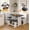 White(Powered Outlet), variant on Meeyar Breakfast Nook Corner Dining Table Set with Storage, Natural Solid Modern Reversible Indoor Kitchen Table with Bench Seats 3-4, White-Brown