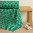thumbnail image 4 of Soimoi Green Cotton Voile Fabric Quaterfoil Damask Printed Fabric 1 Yard 42 Inch Wide, 4 of 7