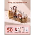 thumbnail image 2 of Rotating Makeup Organizer for , Large Capacity  Display Case, Clear  Countertop Beauty Storage Holder for Skincare, Brush Eyeshadow Lipstick, Counter Desk,, 2 of 6