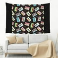thumbnail image 3 of Xecao Colorful Retro Tape Print Tapestry, Wall Hanging Room Funny Decor, Backdrop Room Decor for Bedroom Living Room dormitory, 3 of 8