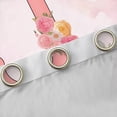 thumbnail image 4 of Homewish Initial Letter J Black Out Curtains,Kawaii Flower Floral Curtains Pack of 2 (42x63 Each),Girls Pink Bedroom Curtains For Princess,Breathable Bedroom Decoration, 4 of 6