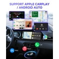 thumbnail image 6 of Wireless CarPlay Adapter 2025 Upgrade, Convert Wired to Wireless Apple CarPlay Adapter, Mini Size with Extension Cable USB & USB-C/Type-C, Stable Control & No Delay, Black, 6 of 8