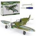 thumbnail image 1 of Lilcruibao Proyectos de vástago para niños de 8 a 12 años 12 a 16 258 Piezas Juegos de Erectores Kit de Modelo de avión Modelo de avión Juguetes de construcción de Metal Regalos de cumpleaños y Navida, 1 of 5