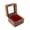 Red, variant on Wooden Ring Box, Valentine Gifts, 2.36 inch Mini Engagement Ring Holder Box with Transparent Cover, Square Wedding Ring Box with Sponge Slot Rustic Retro Jewelry Storage Box for Proposal