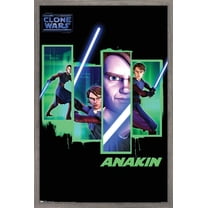 Star Wars: The Clone Wars - Anakin Wall Poster, 22.375" x 34", Framed