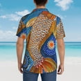 thumbnail image 4 of Sigee Colorful Dot Art Fish for Men’s Casual Beach Summer Shirts Funky Hawaiian Shirt for Men Hawaiian Shirts,3X-Large, 4 of 7