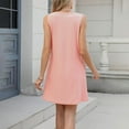 thumbnail image 6 of Dress for Women Short Sleeve Round-Neck Lace Summer Casual Solid Dress, 6 of 6