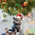 Christmas Cartoon, 2D Acrylic Cartoon Cat Christmas Tree Pendant, Cute ...