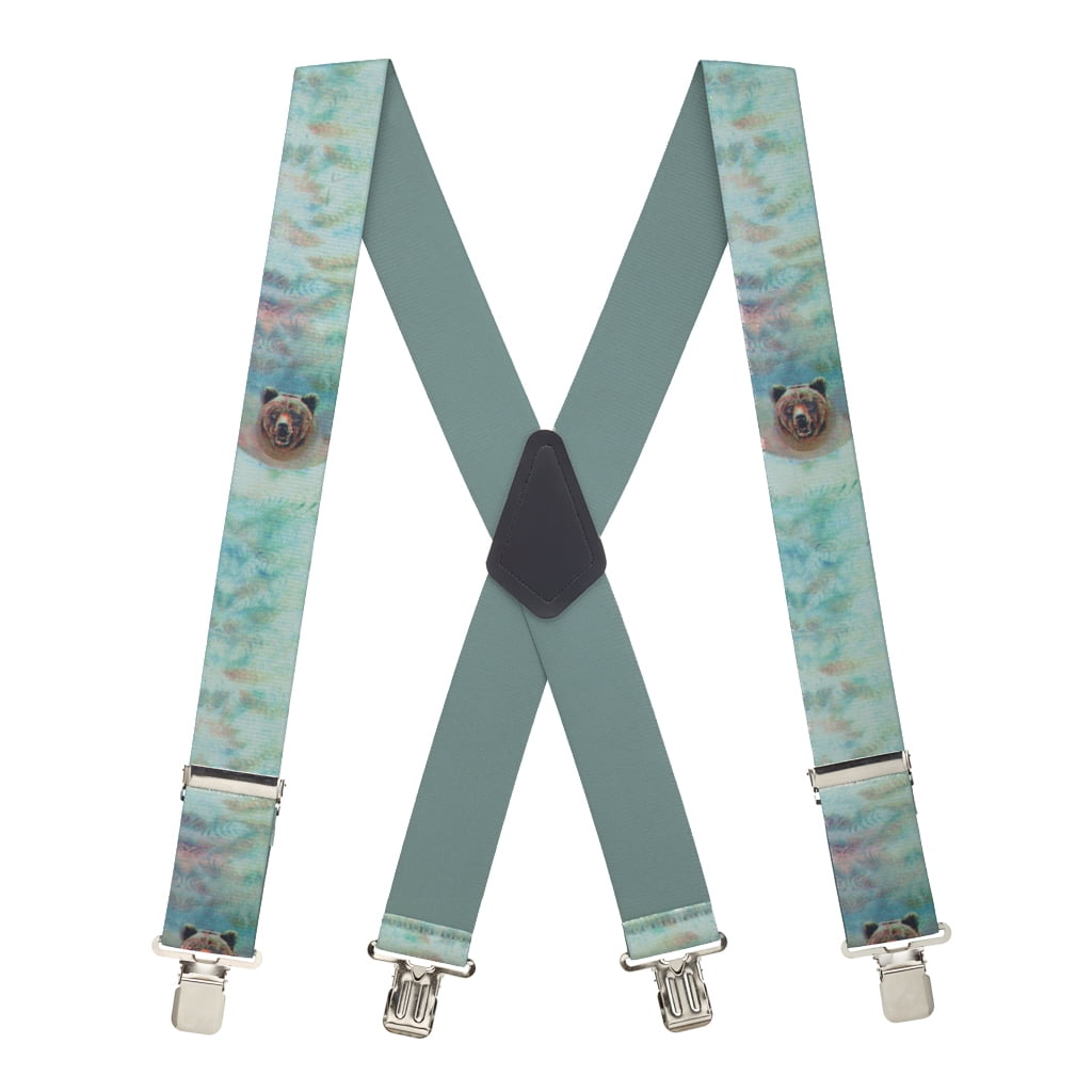 SuspenderStore Mens Christmas Spirit Clip-End Novelty Suspenders 3 Sizes