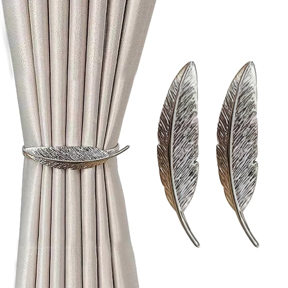 2Pcs Metal Decorative Curtain Tiebacks Creative Curtain Rope Buckles Spring Drape Holder Clips Curtains Tie Backs