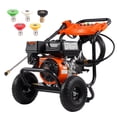 thumbnail image 1 of Hidrolavadora a gasolina VEVOR, 3500 PSI, 2.6 GPM, con bomba de aluminio, pistola rociadora y varilla extensible, juego de 5 boquillas, para autos, cercas, casas, entradas de vehículos, patios y muebl, 1 of 5