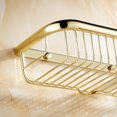 thumbnail image 5 of Estante de baño a prueba de óxido, cesta rectangular para ducha, montado en la pared para champú, acondicionador, organizador de baño y cocina, oro pulido QttvbTna, 5 of 5