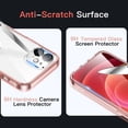 thumbnail image 7 of JETech 3 in 1 Case for iPhone 12 Mini 5.4-Inch, with 2-Pack Screen Protector and 2-Pack Camera Lens Protector, Full Coverage Tempered Glass Film, Shockproof Bumper Phone Cover (Rose Gold), 7 of 7