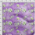 thumbnail image 4 of oneOone Cotton Cambric Medium Purple Fabric Floral Floral With Texture Sewing Material Print Fabric By The Yard 56 Inch Wide, 4 of 4