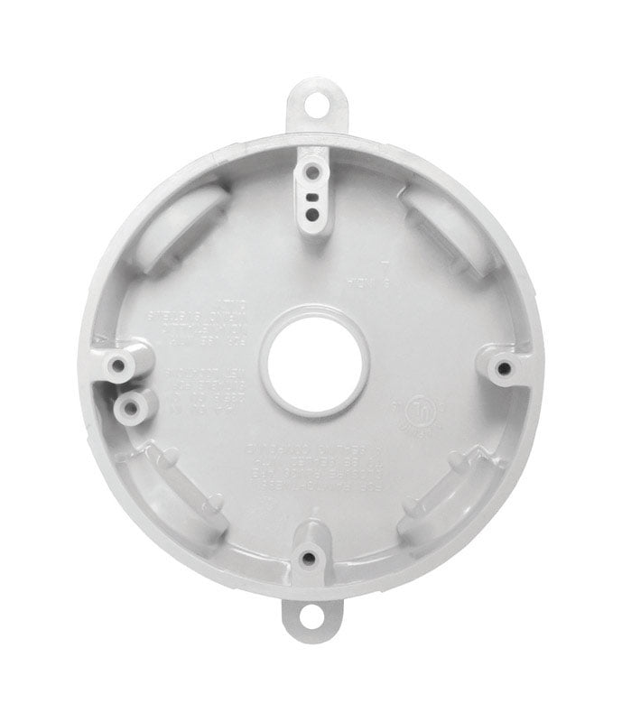 Sigma Electric  1.5 in. Round  Plastic  Outlet Box  White