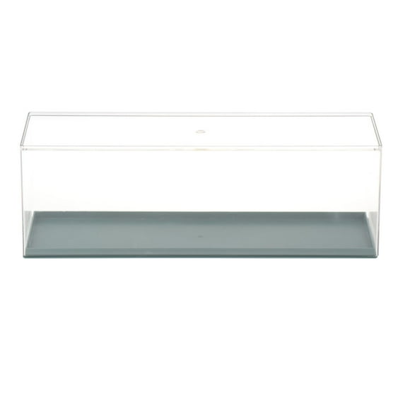 Xingzhi Boîte de Rangement Transparente Vitrine Transparente Petit Modèle pour Figurines d'Action Vert 30x7.8x10.5cm